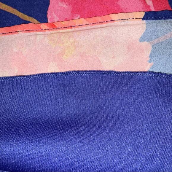 Everly Floral Print 'Forever Mine' Blue Tank-Style Dress Size: Medium - Picture 7 of 12